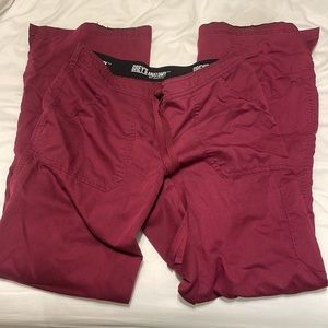 Grey’s Anatomy scrub pants. Marion/wine. Small